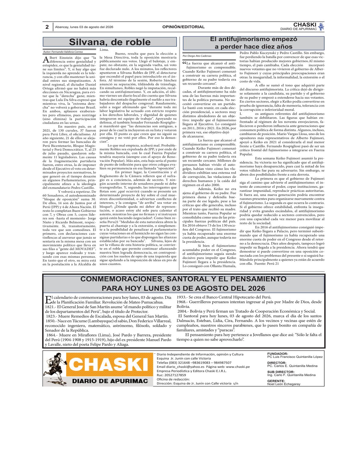 Página 2 - Diario Chaski