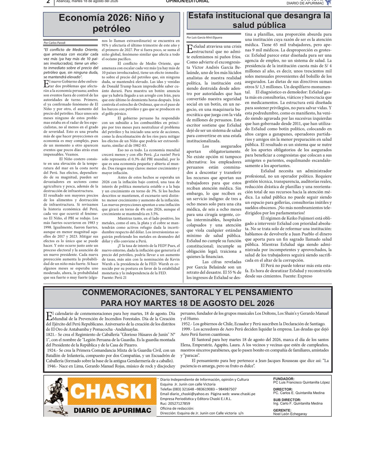 Página 2 - Diario Chaski
