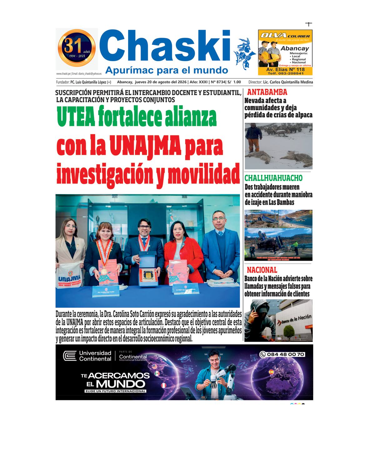 Página 1 - Diario Chaski