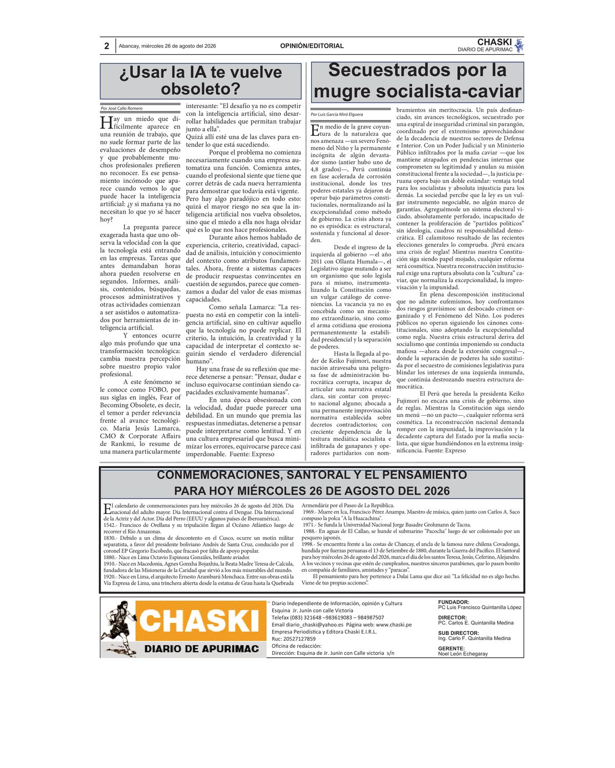 Página 2 - Diario Chaski