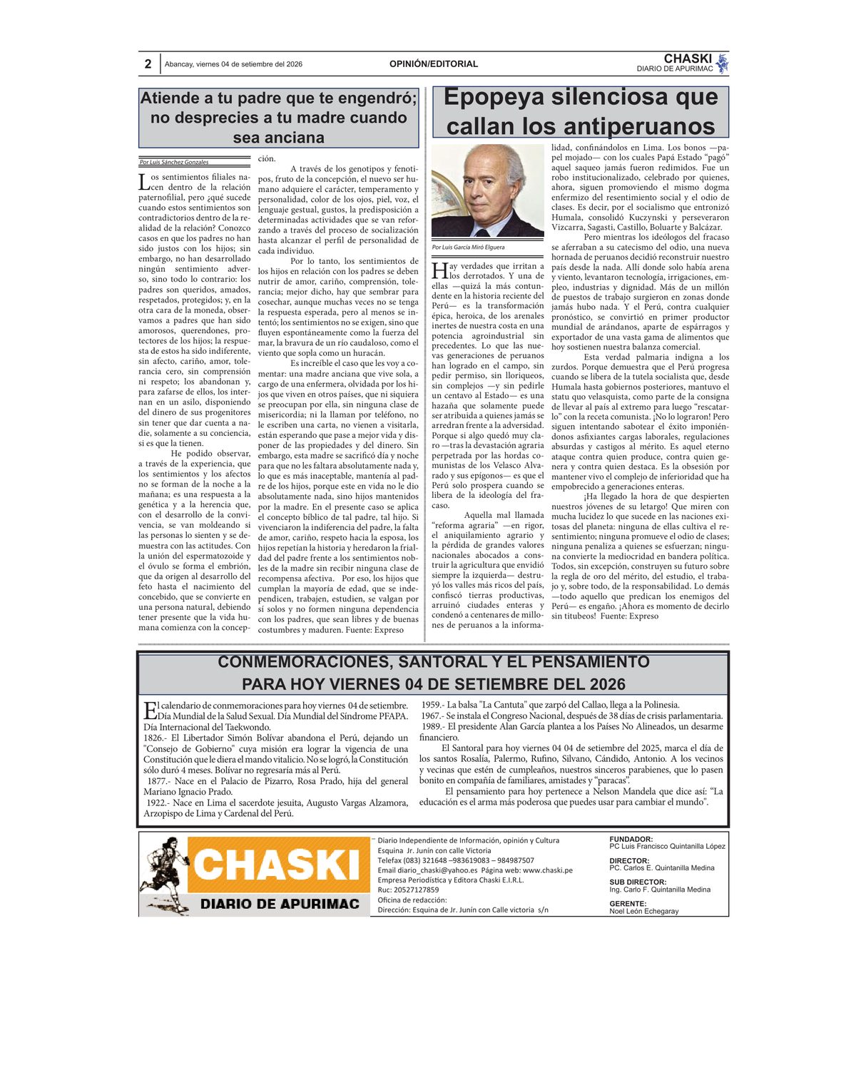 Página 2 - Diario Chaski