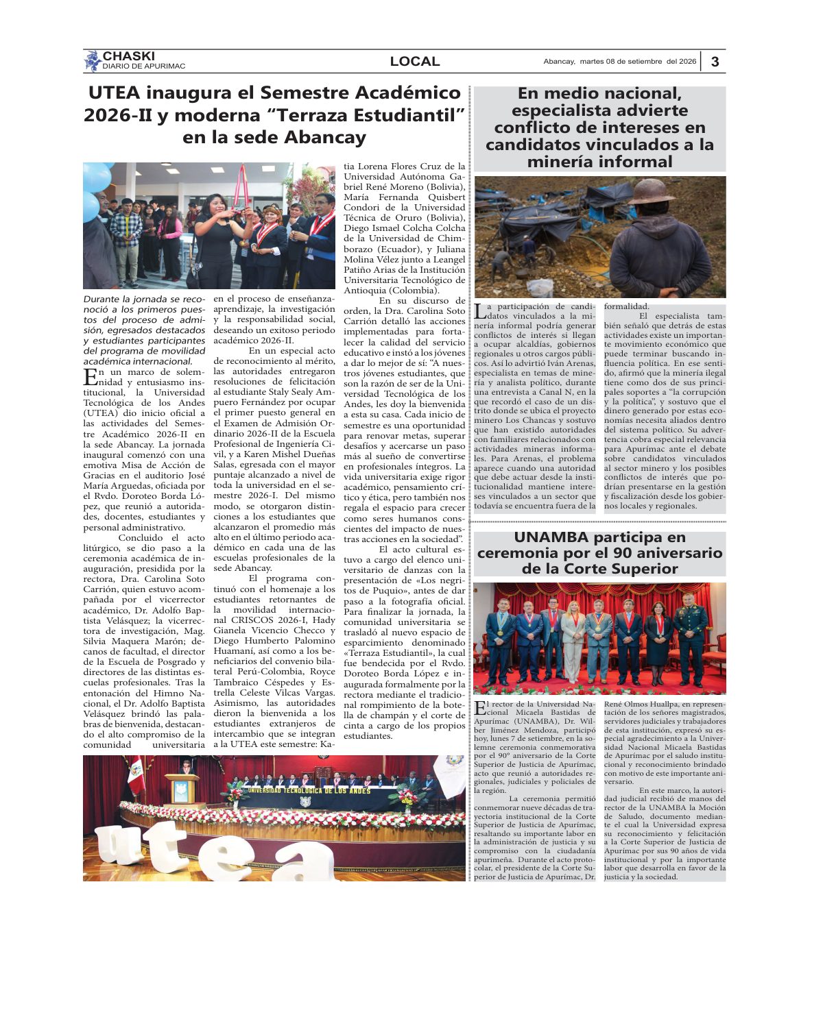 Página 3 - Diario Chaski