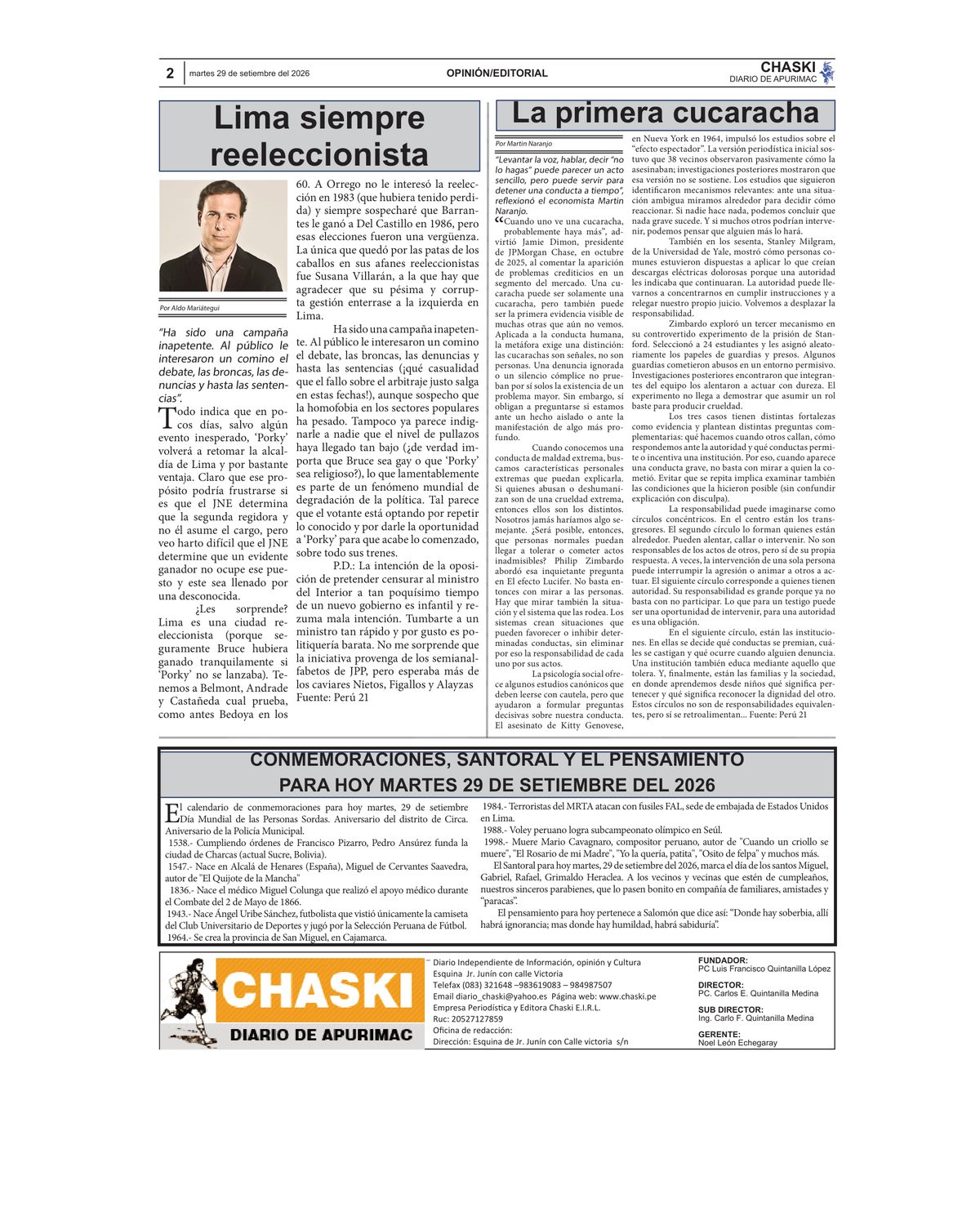 Página 2 - Diario Chaski