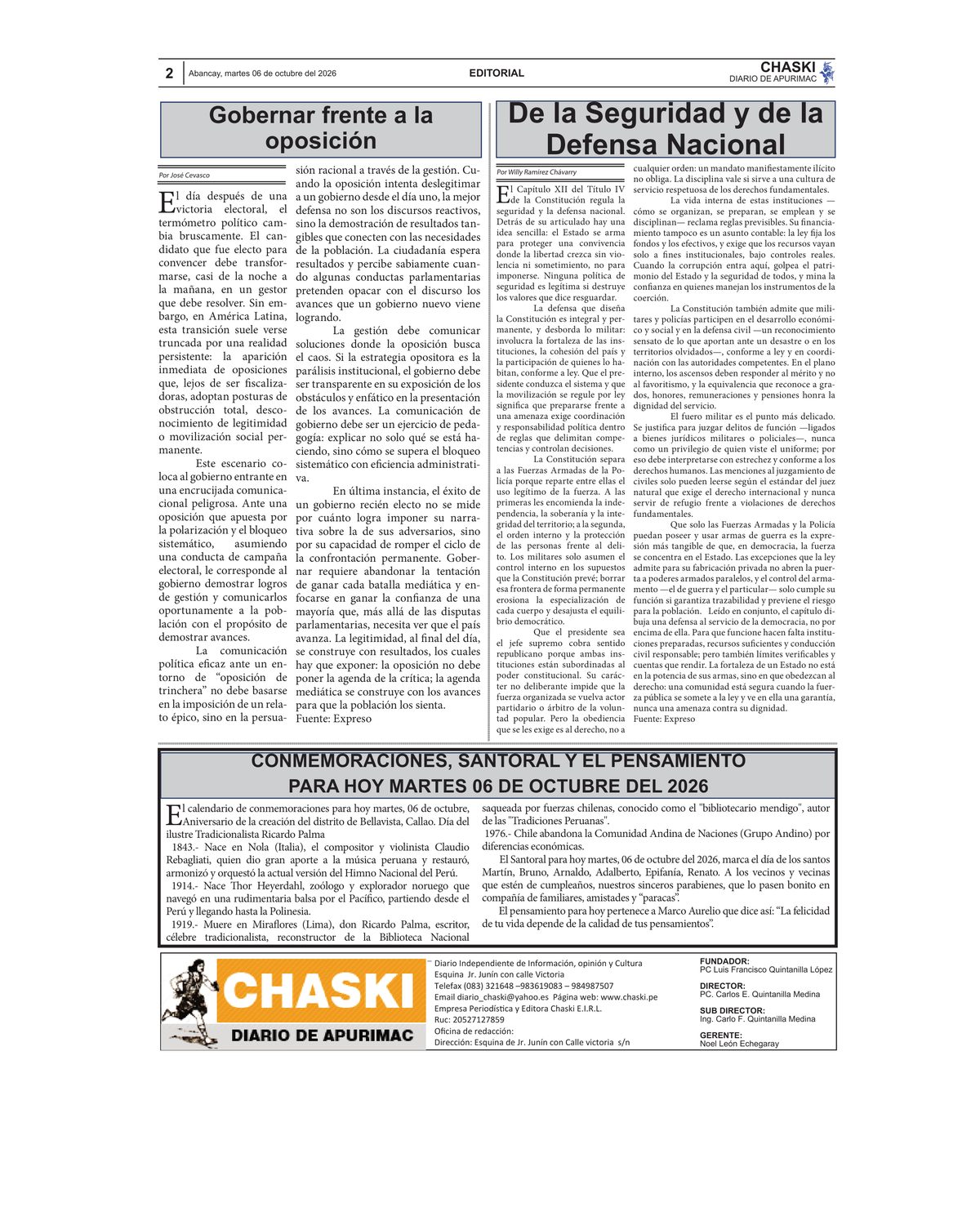 Página 2 - Diario Chaski