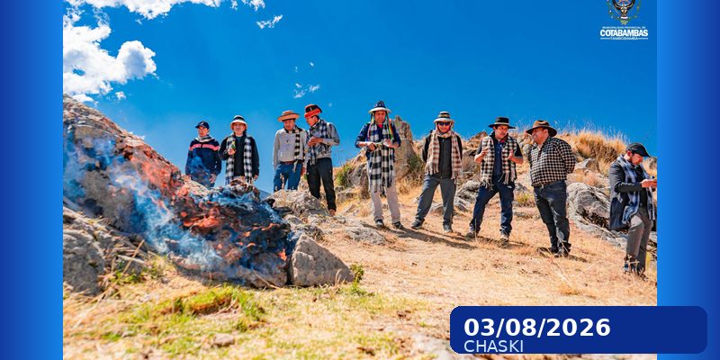 Tradicional pago a la Pachamama reunió a pobladores en Pitucalla por aniversario de Cotabambas