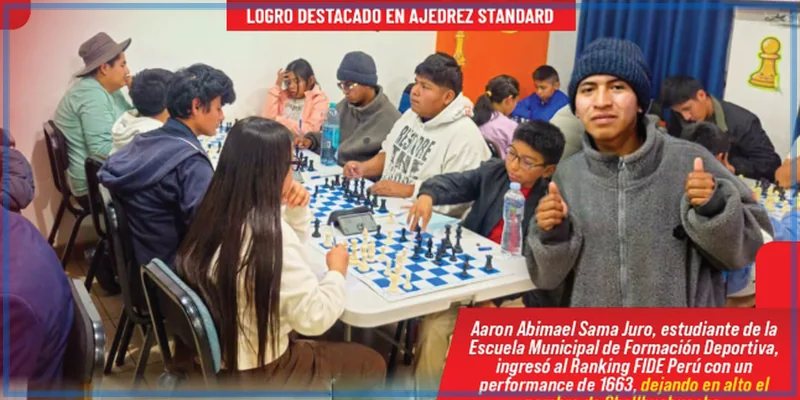 Estudiante de la Escuela de Formación Deportiva ingresa al Ranking FIDE