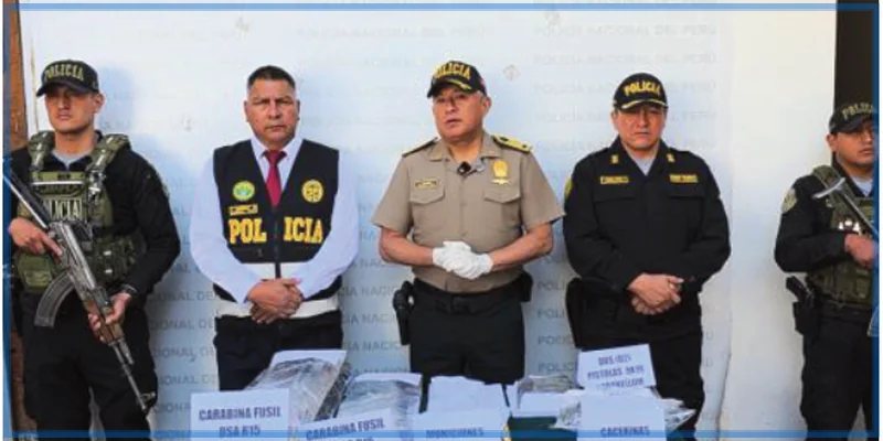 Jefe Policial de Apurímac presume que armamento incautado en Santa Rosa era para dar seguridad a la minería ilegal