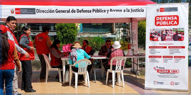 Más de 17 mil ciudadanos recibieron asistencia legal gratuita en Megacampaña Nacional de la Defensa Pública