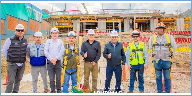Constatan avance en la construcción de la infraestructura de la institución educativa la Salle de Abancay