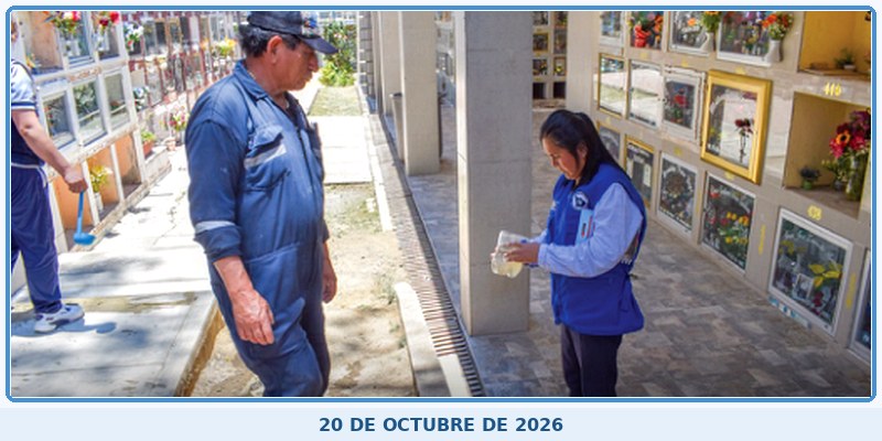 DIRESA Apurímac refuerza vigilancia en cementerios ante riesgo de dengue por Todos los Santos