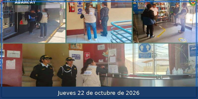 Policía de Turismo participa en operativo a hospedajes de Abancay
