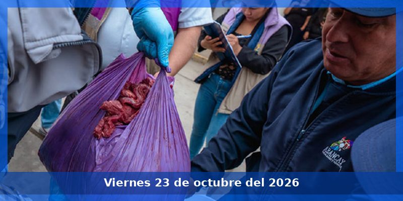 Municipalidad retira cerca de 80 kilos de carne durante operativo inopinado