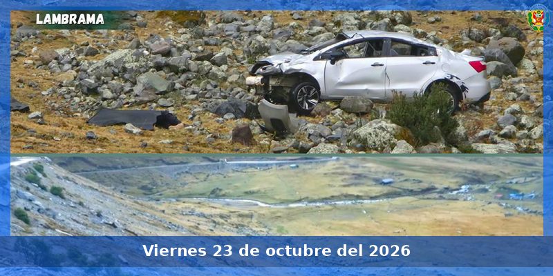 Volcadura de auto deja un fallecido y un herido en Cruzpampa- Lambrama