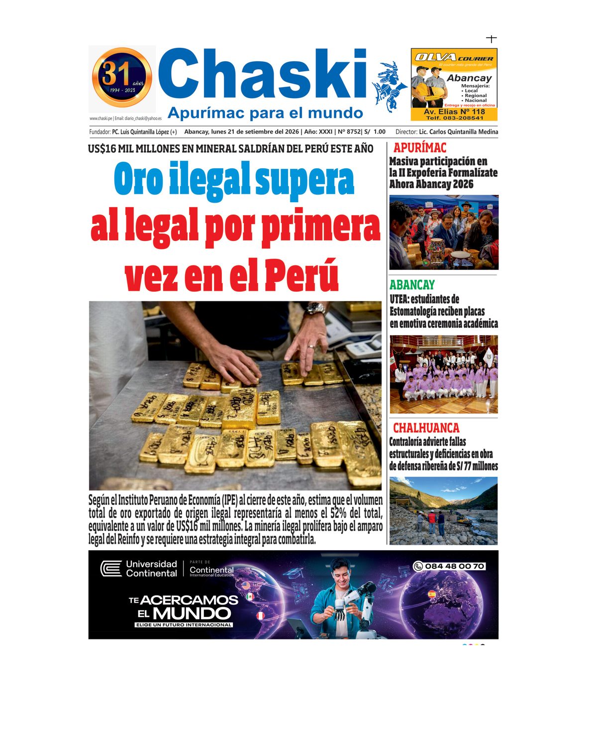 Edición Impresa - Portada